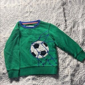 Mini Boden Green Soccer Net Kids Sweatshirt